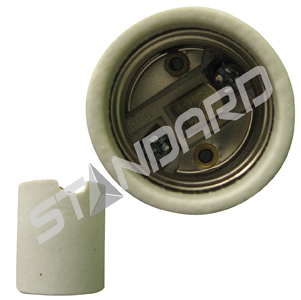 Product image for INCANDESCENT SOCKET E26 BASE PORCELAIN NICKEL PLATED SCREW SHELL 660W 25 0V STD