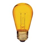 Product image for INCANDESCENT COLORED 11W S14 E26 130V TRANSPARENT YELLOW STD