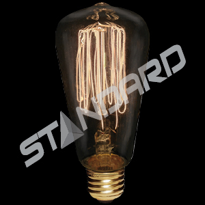 Product image for INCANDESCENT VICTORIAN STYLE SQUIRREL CAGE 60W S60 E26 120V CLEAR STD