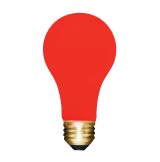 Product image for INCANDESCENT COLORED 25W A19 E26 130V CERAMIC RED STD