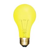 Product image for INCANDESCENT COLORED 25W A19 E26 130V TRANSPARENT YELLOW STD