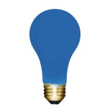 Product image for INCANDESCENT COLORED 40W A19 E26 130V CERAMIC BLUE STD
