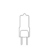 Product image for Lamp projection halogen T3.5 50W G6.35 12V 3300K 1400 lumens