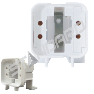 Product image for CFL SOCKET G24q-1 BASE 13W 4-PIN HORIZONTAL SCREW MOUNT 2 HOLE 75W 600V STD