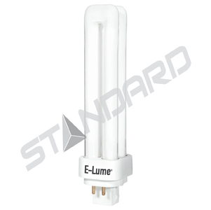 Product image for CFL PLUG-IN DOUBLE TWIN TUBE 4-PIN G24q-2 18W 3000K 1035LM E-LUME