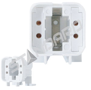 Product image for CFL SOCKET GX24q-3 BASE 26W 4-PIN HORIZONTAL SCREW MOUNT 75W 600V S TD