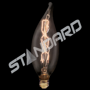 Product image for INCANDESCENT VICTORIAN STYLE SWIRL 25W CA10 E12 120V SMOKED STD