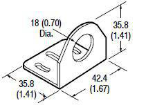 Product image for Mounting bracket right angle 30 zinc steel