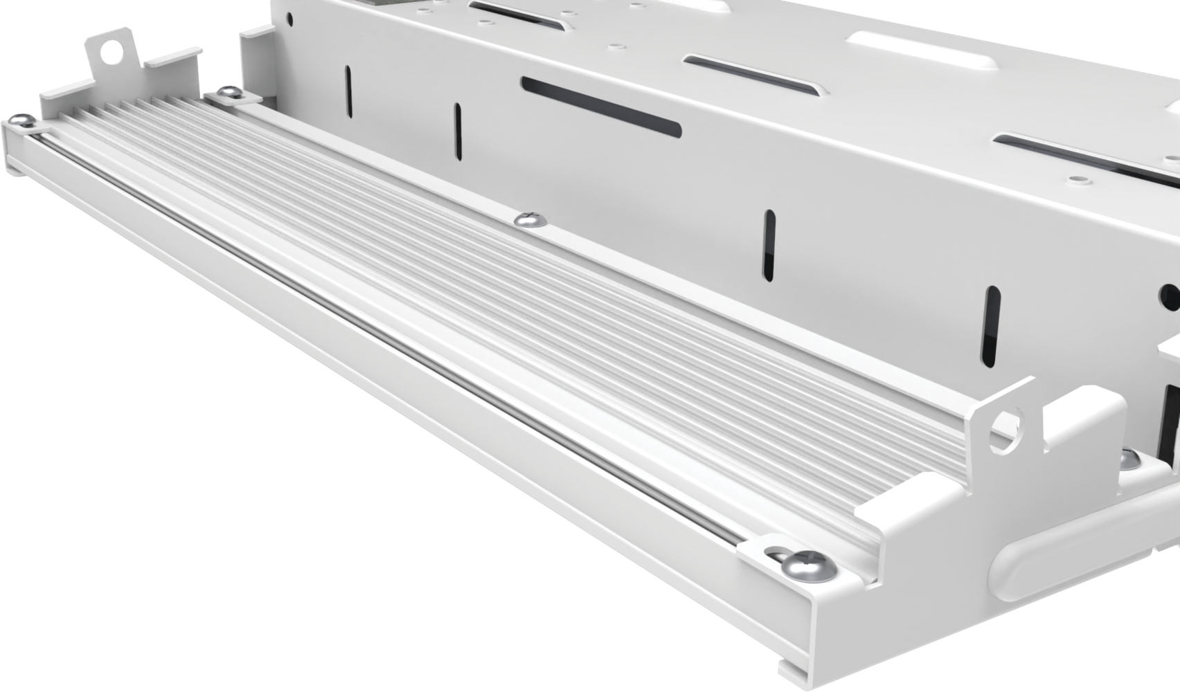 Product image for Compact Pro High Bay, LED, 18,000LM, Standard efficiency, Glare Control Lens, Medium, 120V-277V, Generic driver 0-10V dimming, 4000K, 80 color rendering index, 6FT white cord, no plug, damp location, White