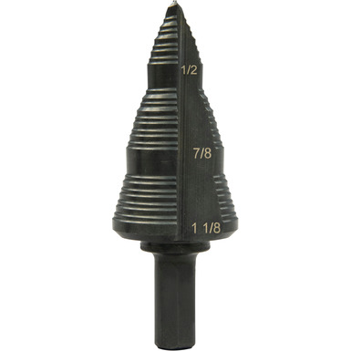 Product image for GREENLEE GSB09-B STEP BIT #9 1-1/8" QTY OF 25