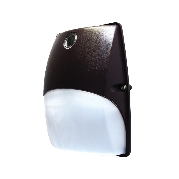 Product image for Wall Pack DWL1-LED18: 18W 120V 5000K Bronze Finish with Photocell Non cut-off design