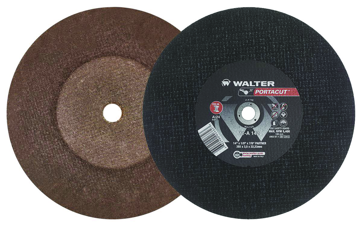 WALTER TECHNOLOGIES 11A142 Portacut™ Cut-Off Wheel 24 Grit 14 in