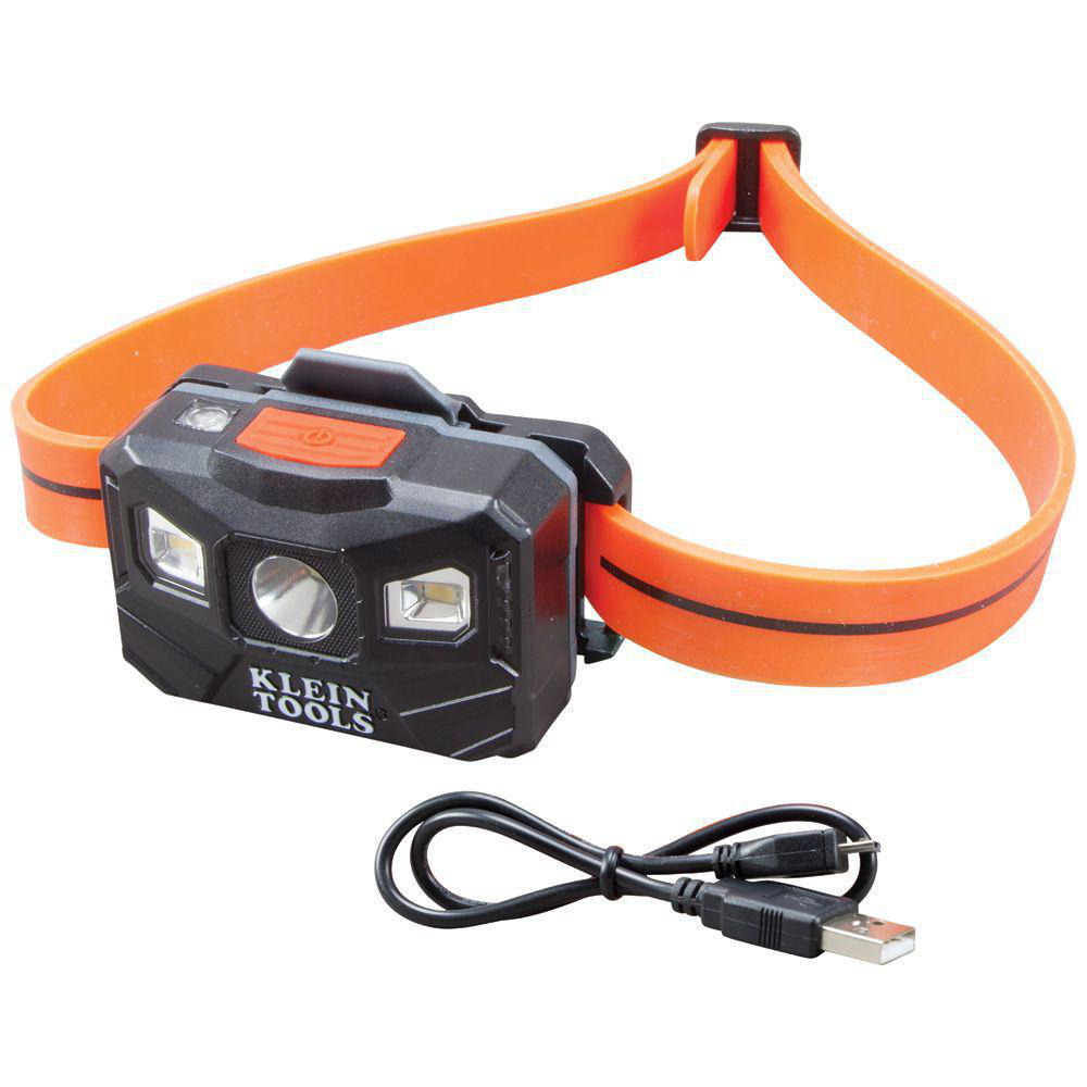 KLEIN TOOLS 56064 Rechargeable Headlamp with Silicone Strap, 400