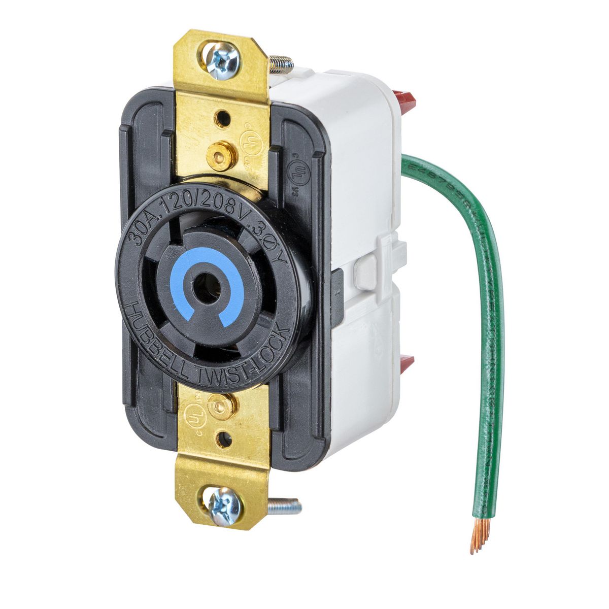 Product image for LKG RCPT, 30A 3P 120/208V, L21-30R, BK,