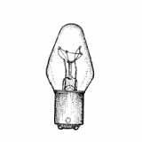 Product image for MINIATURE LAMP C-7 125V 0.056A 7W BA15d CLEAR STD