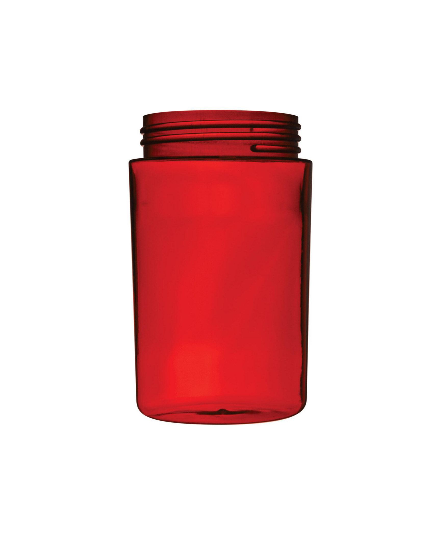 Product image for Globe with flat bottom clear red glass
