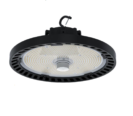 Product image for High Bay LED RHB3-LED300: 300W 347V 5000K Matte Black Finish 0-10V Dimming Tempered Glass
