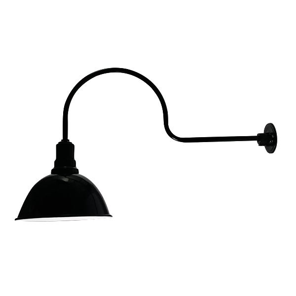 Product image for Sign Light LED VCS214DM-LED14: 14W 120-277V 5000K Mirror Black Finish Gooseneck Arm