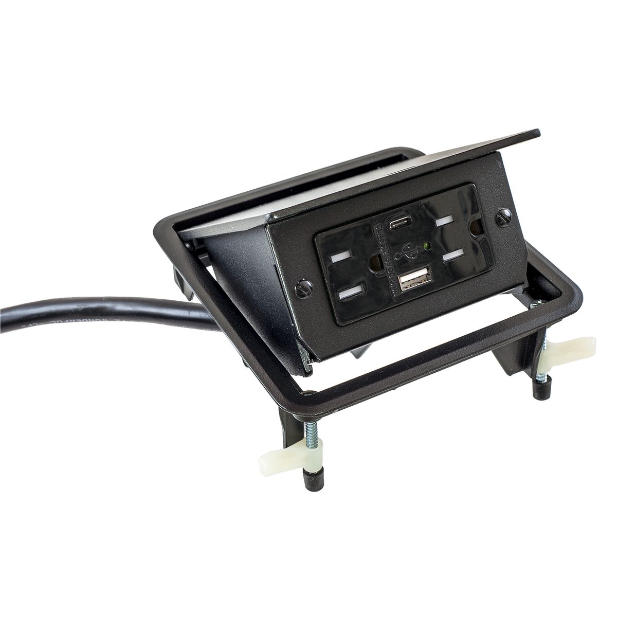 Product image for WRK SURFC BOX FLIP UP, USB2X2AC5, BLACK