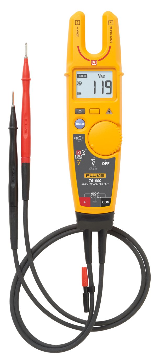 Product image for Fluke T6-600 Electrical Tester, FieldSense Technology, 600V AC