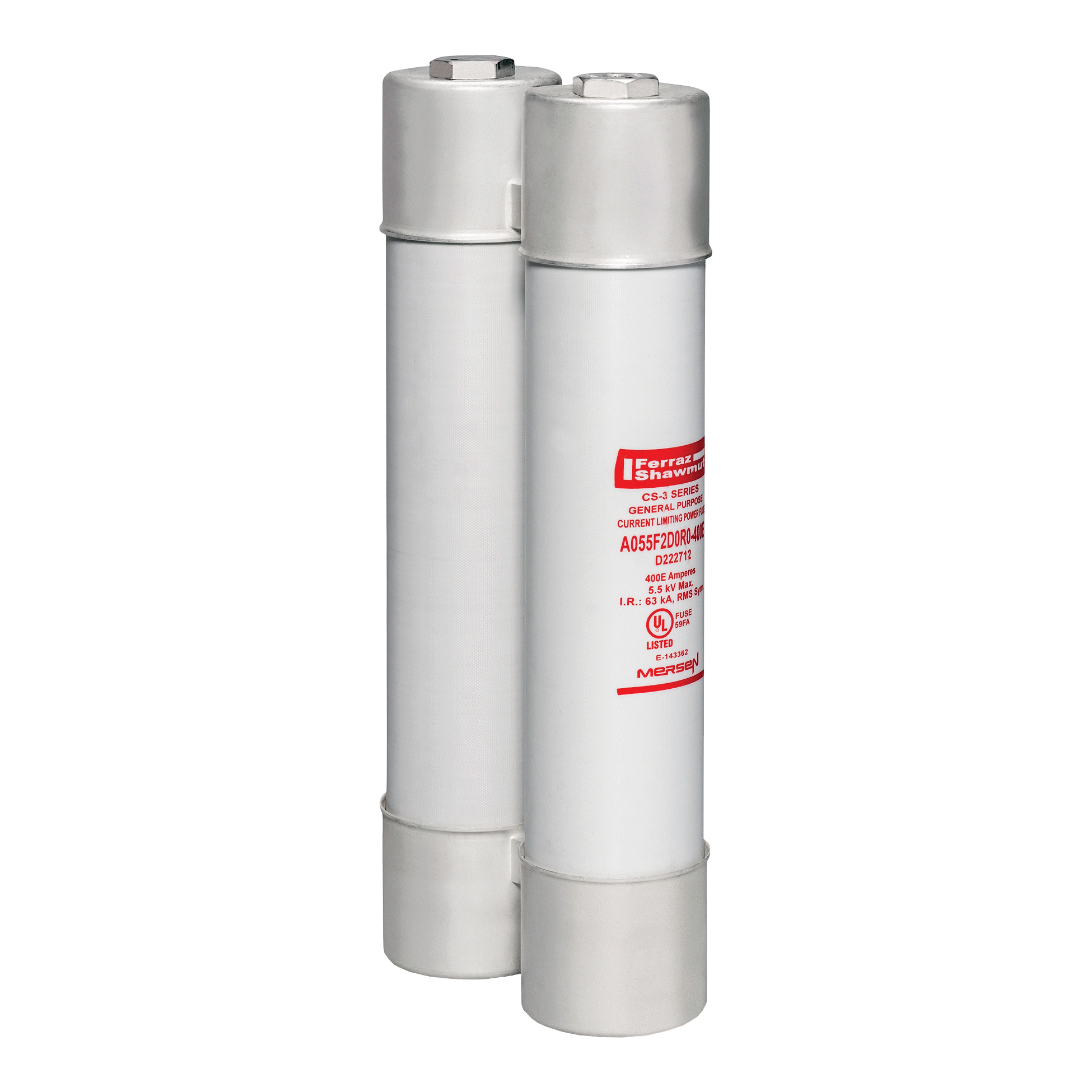 Product image for Medium Voltage E-Rated Fuse 5500VAC 400A Ferrule, Series: D0R0 Visual Indicator Amp-Trap®