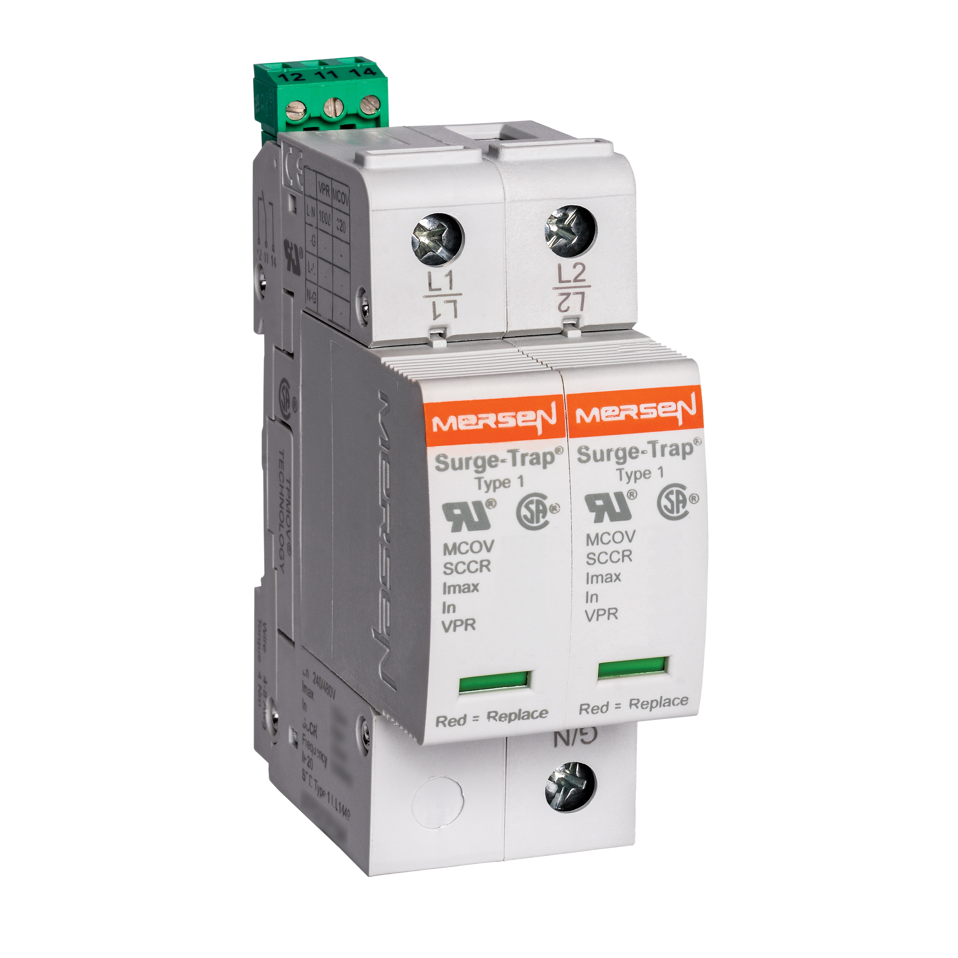 MERSEN STP240S07M SURGE SUPPRESSOR 120/240VAC PLUGGABLE