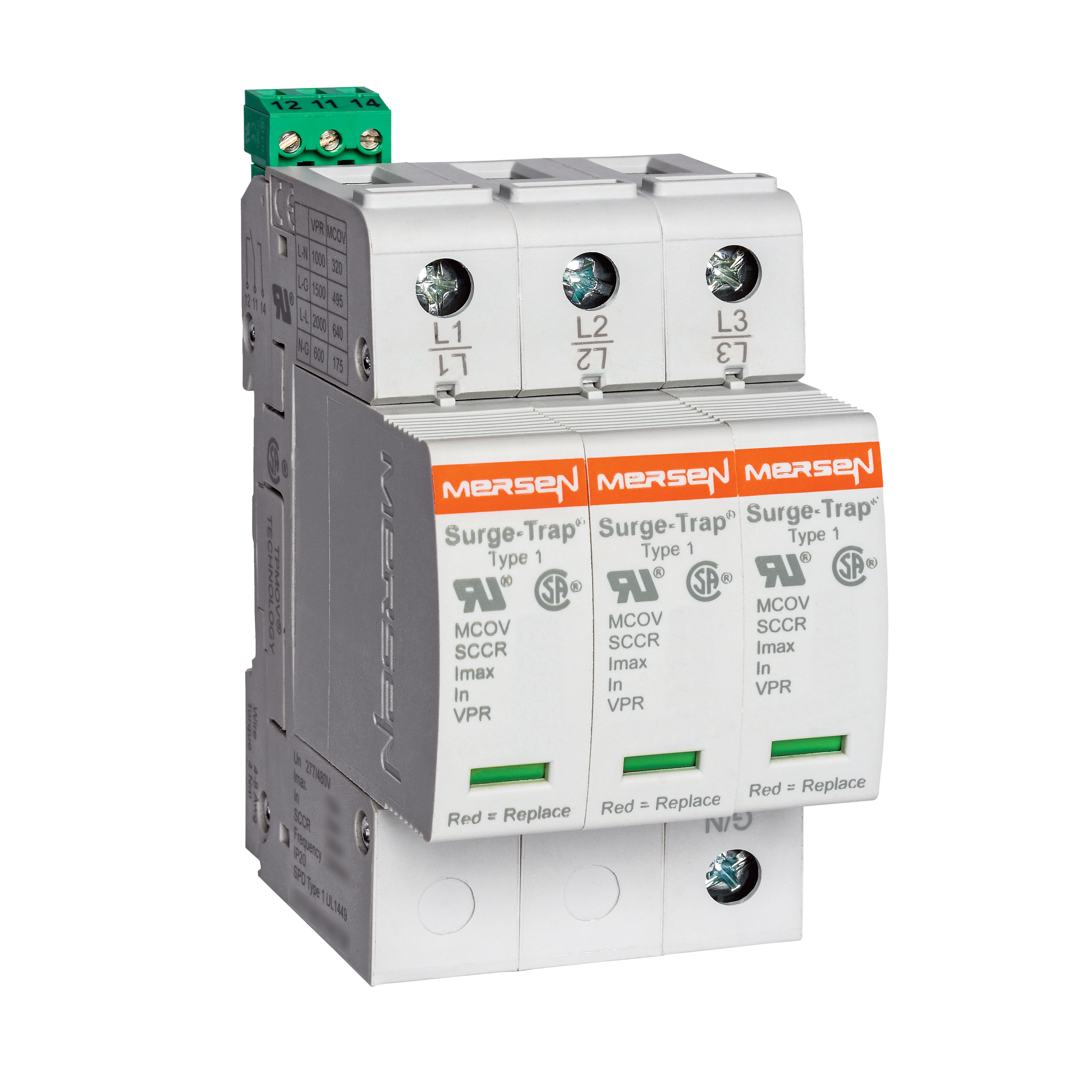 MERSEN STP480Y07M SURGE TRAP PLUGABLE 75 SERIES 480V 75KA 3POLE