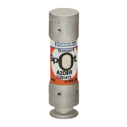 Product image for Fuse A2D-R - Class RK1 - Time-Delay 250VAC 250VDC 8A Ferrule SmartSpot® Amp-Trap 2000®