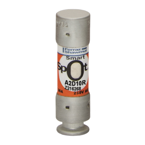 Product image for MERSEN A2D10R FUSE HRCI-R 10A 250V 250V CLASS RK1 TIME DELAY SMARTSPOT