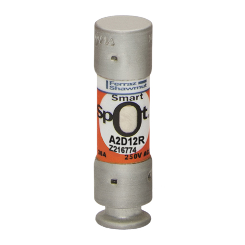 Product image for MERSEN A2D12R FUSE HRCI-R 12A 250V 250V CLASS RK1 TIME DELAY SMARTSPOT