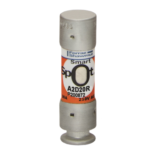 Product image for Fuse A2D-R - Class RK1 - Time-Delay 250VAC 250VDC 20A Ferrule SmartSpot® Amp-Trap 2000®