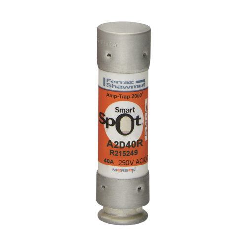 Product image for Fuse A2D-R - Class RK1 - Time-Delay 250VAC 250VDC 40A Ferrule SmartSpot® Amp-Trap 2000®