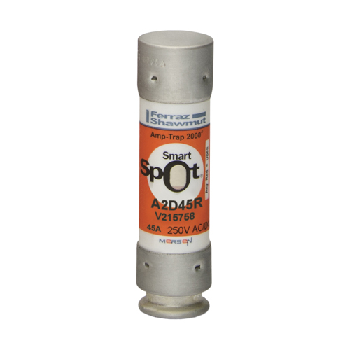 Product image for Fuse A2D-R - Class RK1 - Time-Delay 250VAC 250VDC 45A Ferrule SmartSpot® Amp-Trap 2000®