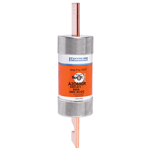 Product image for Fuse A2D-R - Class RK1 - Time-Delay 250VAC 250VDC 600A Blade SmartSpot® Amp-Trap 2000®