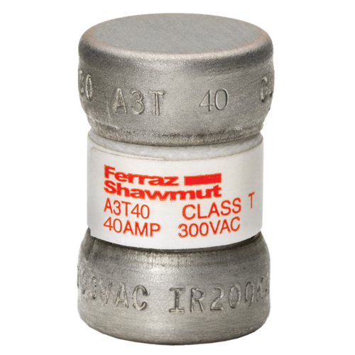 Product image for Fuse A3T - Class T - Fast-Acting 300VAC 160VDC 40A Ferrule Amp-Trap®