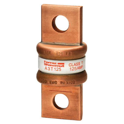 Product image for Fuse A3T - Class T - Fast-Acting 300VAC 160VDC 125A Blade Amp-Trap®