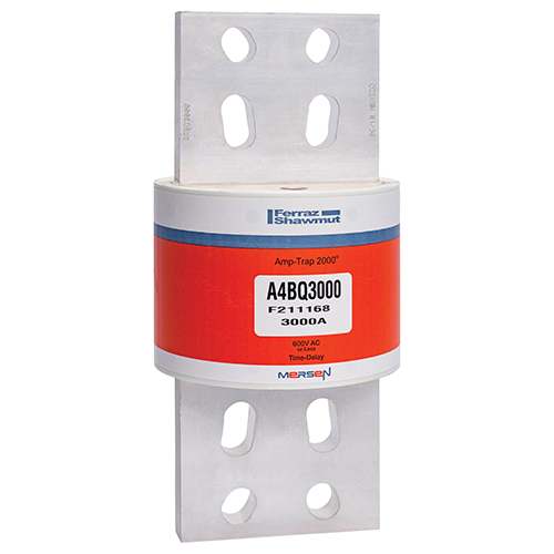 Product image for Fuse A4BQ - Class L - Time-Delay 600VAC 500VDC 3000A Blade Amp-Trap 2000®