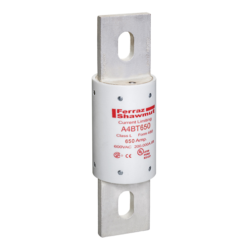Product image for Fuse A4BT - Class L - Time-Delay 600VAC 500VDC 650A Blade Amp-Trap®