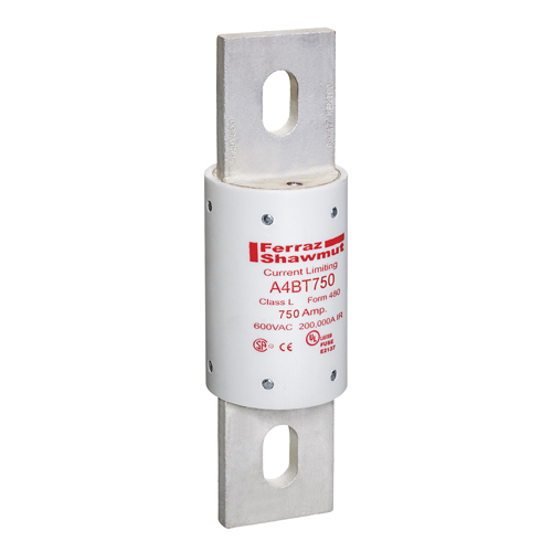 Product image for Fuse A4BT - Class L - Time-Delay 600VAC 500VDC 750A Blade Amp-Trap®