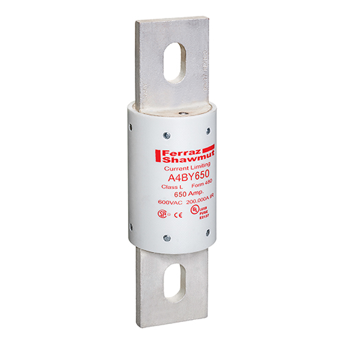 Product image for Fuse A4BY - Class L - Time-Delay 600VAC 300VDC 650A Blade Amp-Trap®