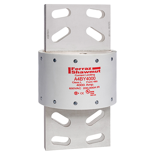 Product image for Fuse A4BY - Class L - Time-Delay 600VAC 300VDC 4000A Blade Amp-Trap®