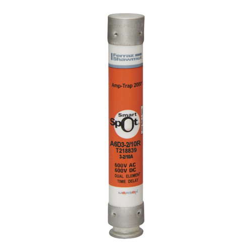 Product image for Fuse A6D-R - Class RK1 - Time-Delay 600VAC 600VDC 3.2A Ferrule Amp-Trap 2000®