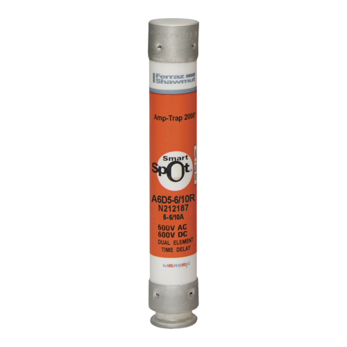 Product image for Fuse A6D-R - Class RK1 - Time-Delay 600VAC 600VDC 5.6A Ferrule Amp-Trap 2000®