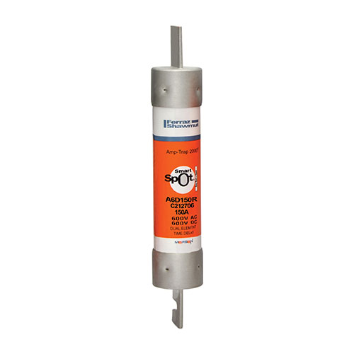 Product image for MERSEN A6D150R FUSE HRCI-R 150A 600V 600V CLASS RK1 TIME DELAY SMARTSPOT