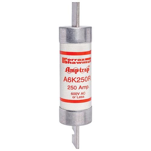 Product image for Fuse A6K-R - Class RK1 - Fast-Acting 600VAC 300VDC 250A Blade Amp-Trap®