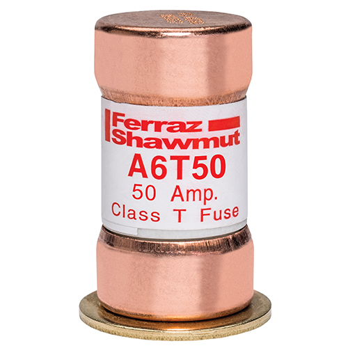 Product image for MERSEN A6T50 FUSE HRC-T 50A 600VAC 300VDC FAST ACTING NON TIME DELAYP