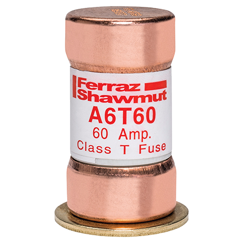 Product image for MERSEN A6T60 FUSE HRC-T 60A 600VAC 300VDC FAST ACTING NON TIME DELAY