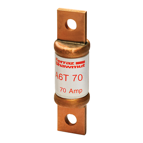 Product image for MERSEN A6T70 FUSE HRC-T 70A 600VAC 300VDC FAST ACTING NON TIME DELAY