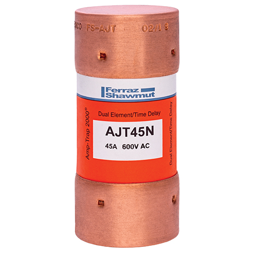 Product image for Fuse AJT - Class J - Time-delay 600VAC 400VDC 45A Ferrule Amp-Trap 2000®