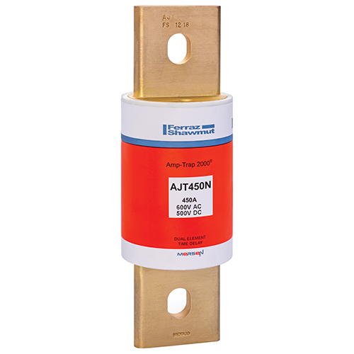 Product image for Fuse AJT - Class J - Time-delay 600VAC 500VDC 450A Blade Amp-Trap 2000®